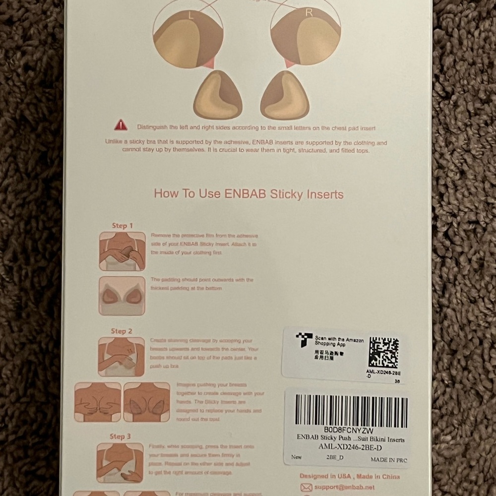 NBA Double-Sided Sticky Bra Pads - White and Red